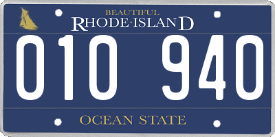 RI license plate 010940