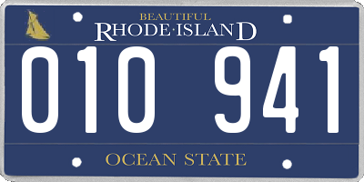 RI license plate 010941