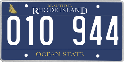 RI license plate 010944