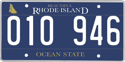 RI license plate 010946