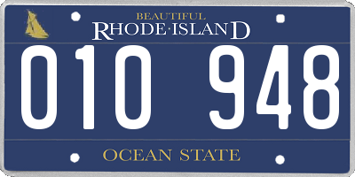 RI license plate 010948