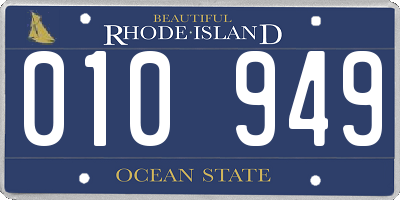 RI license plate 010949