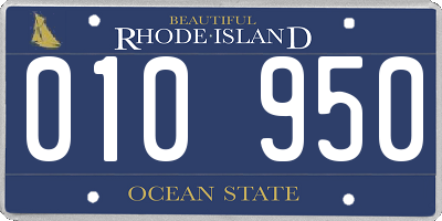 RI license plate 010950