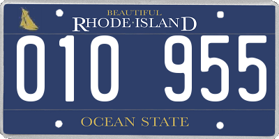 RI license plate 010955