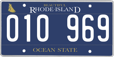 RI license plate 010969