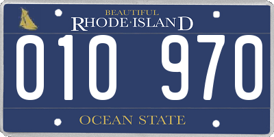 RI license plate 010970