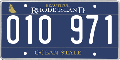 RI license plate 010971