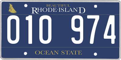 RI license plate 010974