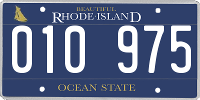 RI license plate 010975