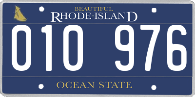 RI license plate 010976