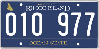 RI license plate 010977