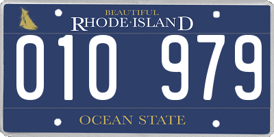 RI license plate 010979