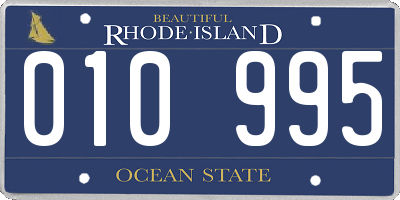 RI license plate 010995