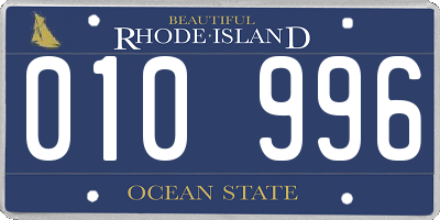 RI license plate 010996