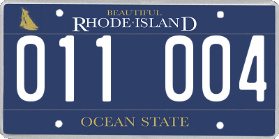 RI license plate 011004