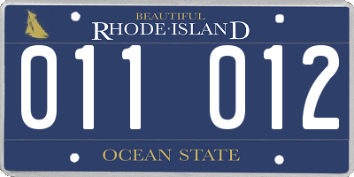 RI license plate 011012