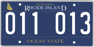 RI license plate 011013