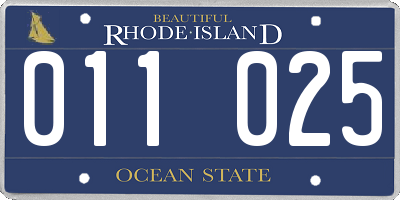 RI license plate 011025