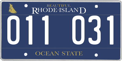 RI license plate 011031