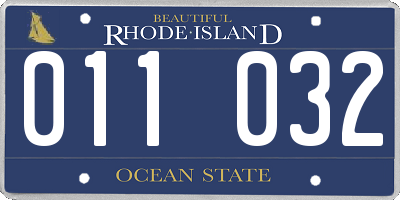 RI license plate 011032