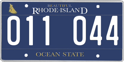 RI license plate 011044