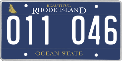 RI license plate 011046