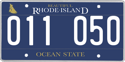 RI license plate 011050