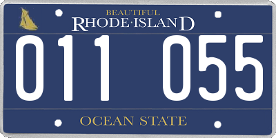 RI license plate 011055