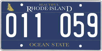 RI license plate 011059