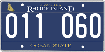 RI license plate 011060