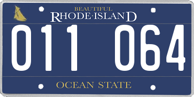 RI license plate 011064