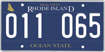 RI license plate 011065