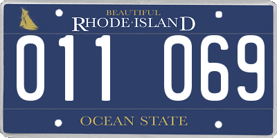 RI license plate 011069