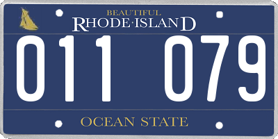 RI license plate 011079