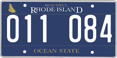 RI license plate 011084