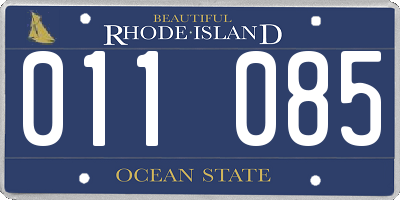 RI license plate 011085