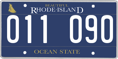 RI license plate 011090