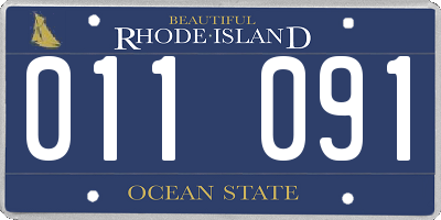 RI license plate 011091