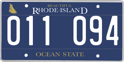 RI license plate 011094