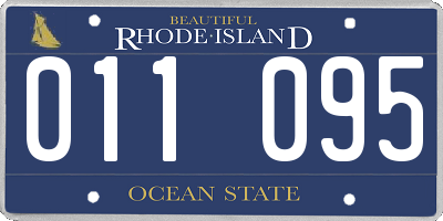 RI license plate 011095