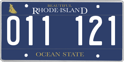 RI license plate 011121