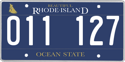 RI license plate 011127