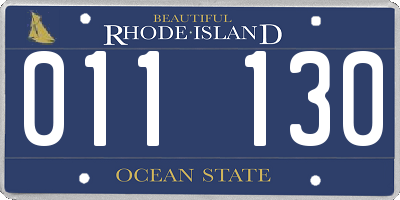 RI license plate 011130