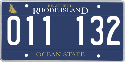 RI license plate 011132