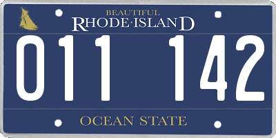 RI license plate 011142