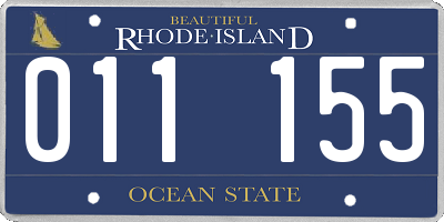 RI license plate 011155