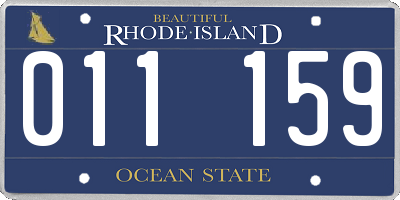 RI license plate 011159