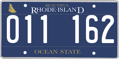 RI license plate 011162