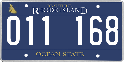 RI license plate 011168