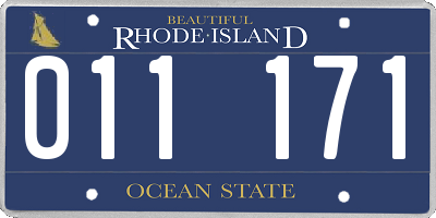 RI license plate 011171